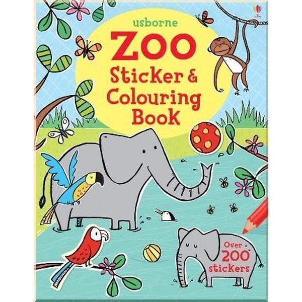 Libro de Actividades Colorear Zoológico con 100 Stickers Para Niños