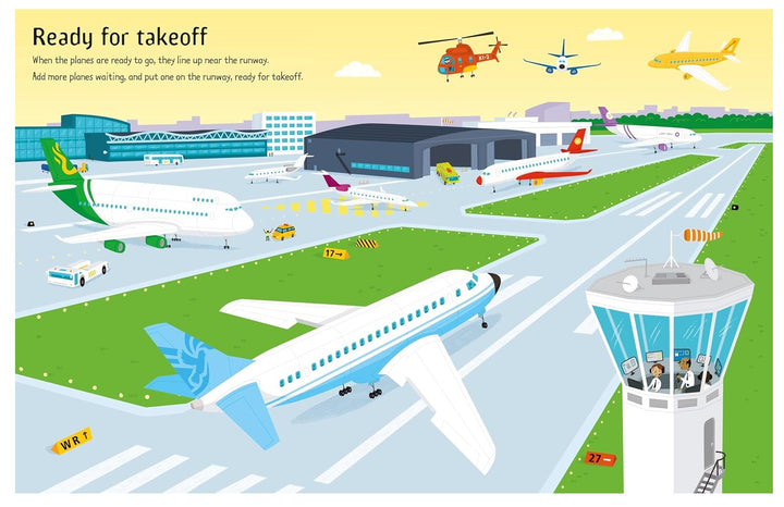 Libro Interactivo First Sticker Book Airport con Stickers Para Niños