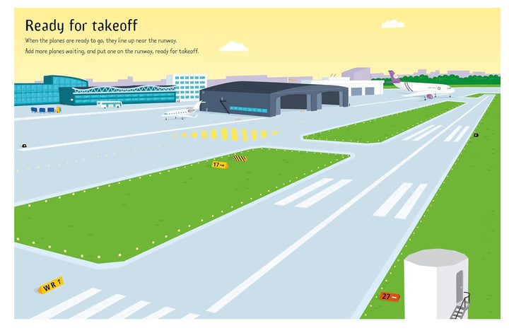 Libro Interactivo First Sticker Book Airport con Stickers Para Niños