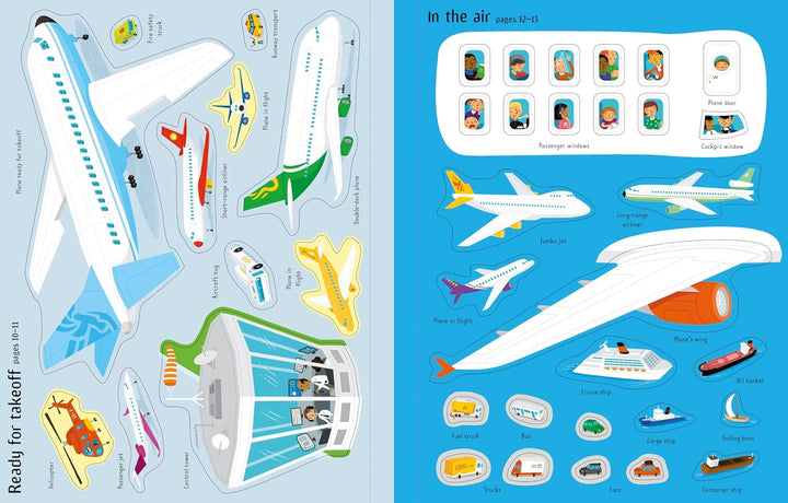 Libro Interactivo First Sticker Book Airport con Stickers Para Niños