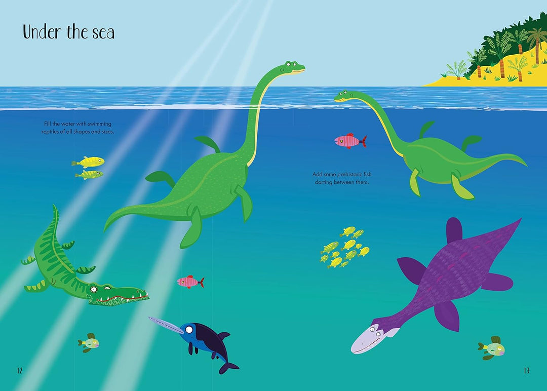Libro de Actividades Little First Stickers Dinosaurs Para Niños