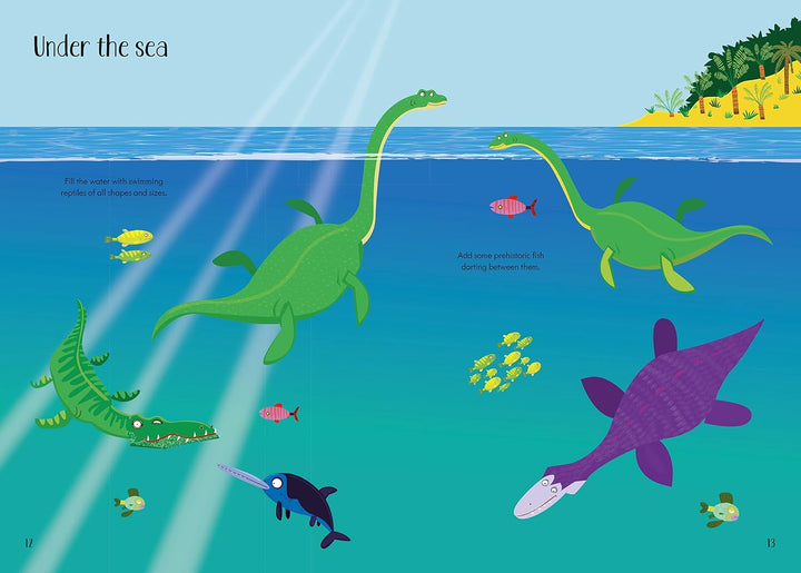 Libro de Actividades Little First Stickers Dinosaurs Para Niños
