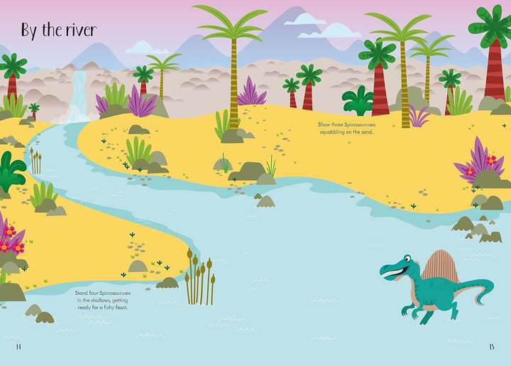 Libro de Actividades Little First Stickers Dinosaurs Para Niños