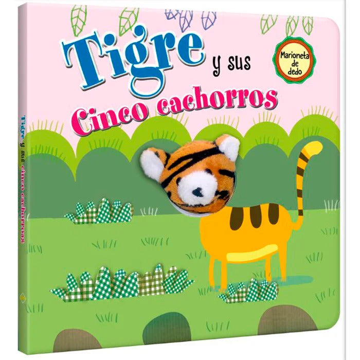 Libro Interactivo Tigre y Sus Cinco Cachorros con Títere Para Niños