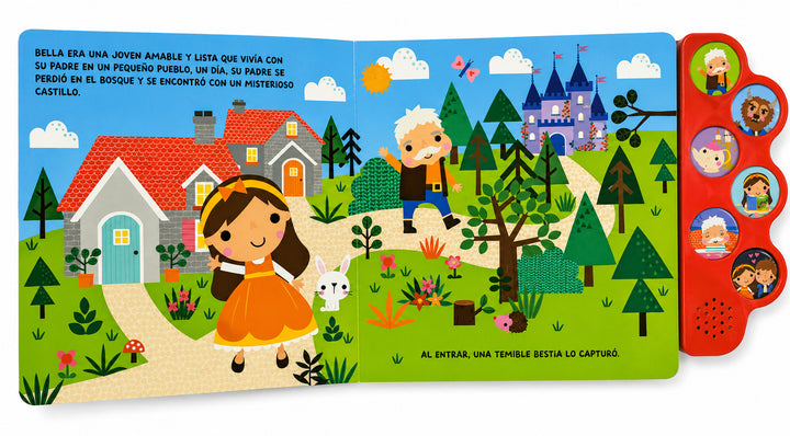 Libro Interactivo con Sonido La Bella y la Bestia Para Niños