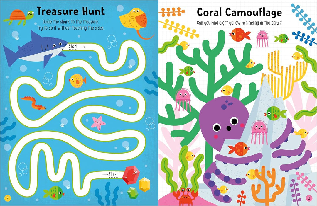 Libro Didáctico con Pegatinas de Tiburones Para Niños