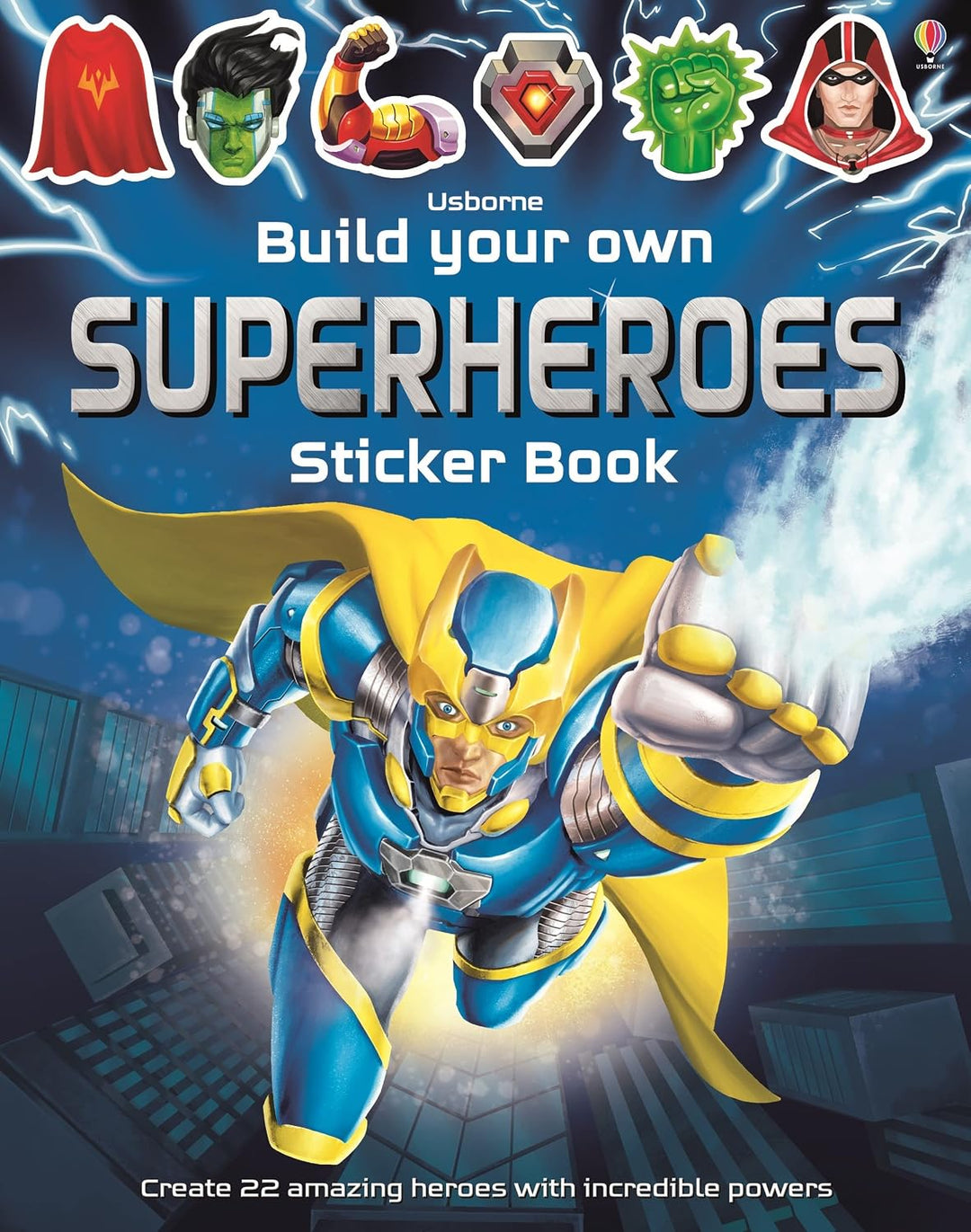 Libro de Stickers Crea tus Propias Superheroes Para Niños