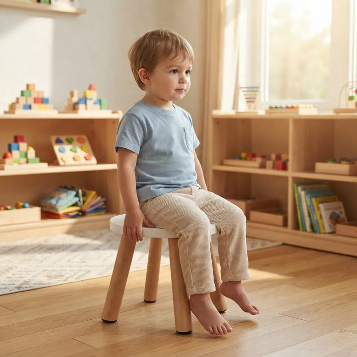 Silla de Madera Para Mesa Sensorial Para Niños