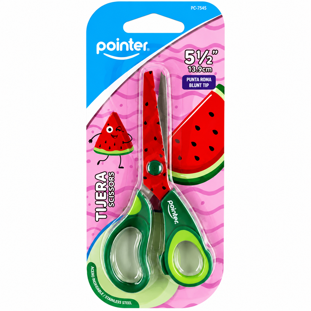 Tijera Motivo Diseño Fruta Sandia Para Niños