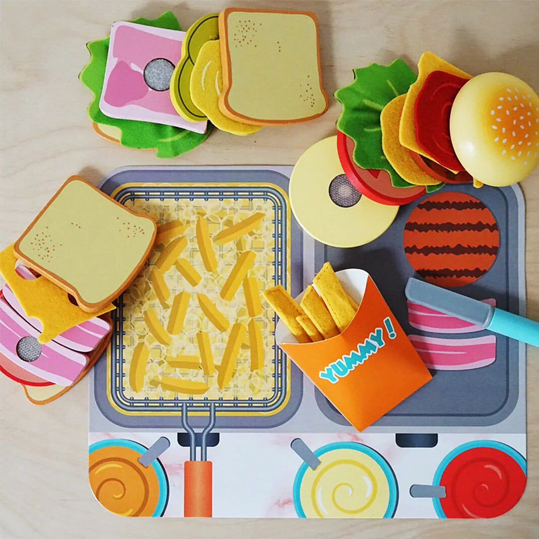 Juguete Didáctico Sándwich de Madera Para Niños