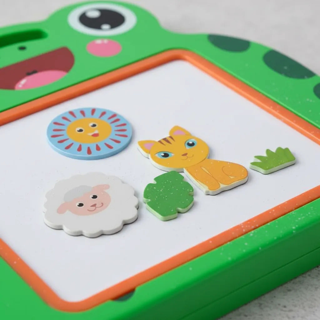 Juguete Rana con Pizarra Magnética y Tiza Para Niños