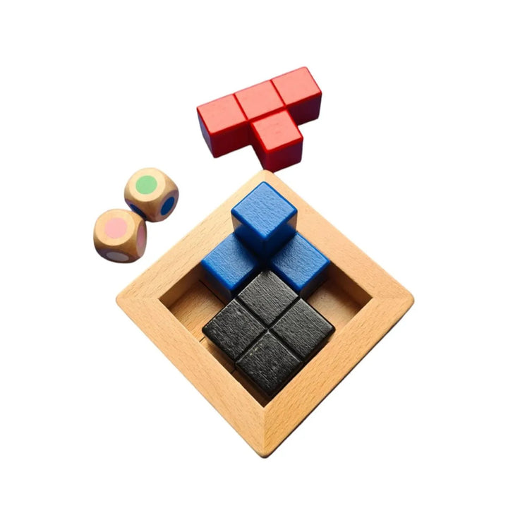 Bloques de Tetris Rompecabezas Cubo de Madera Para Niños