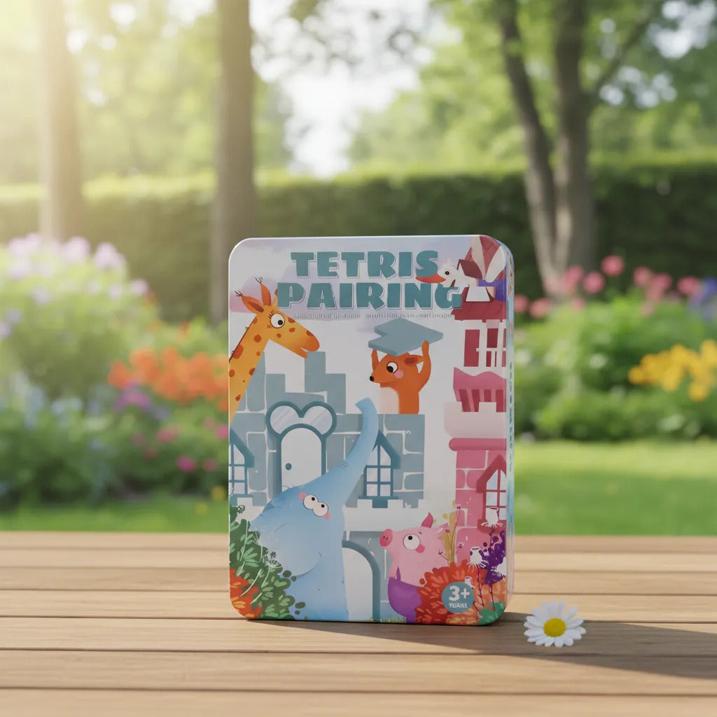 Juego De Mesa Tetris Magnético de Madera Para Niños