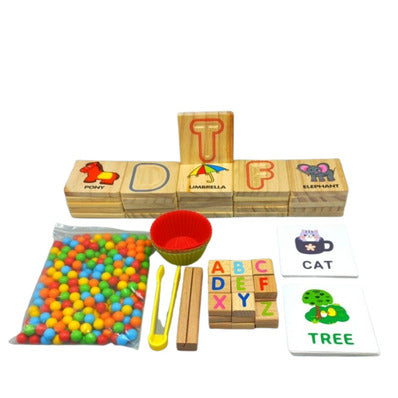Juego Educativo Montessori con Abecedario Vocabulario Para Niños