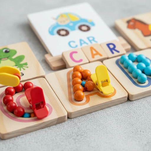 Juego Educativo Montessori con Abecedario Vocabulario Para Niños