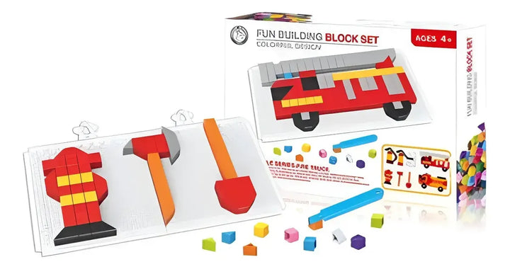 Juego De Construcción Motricidad Bomberos 220 Piezas Para Niños