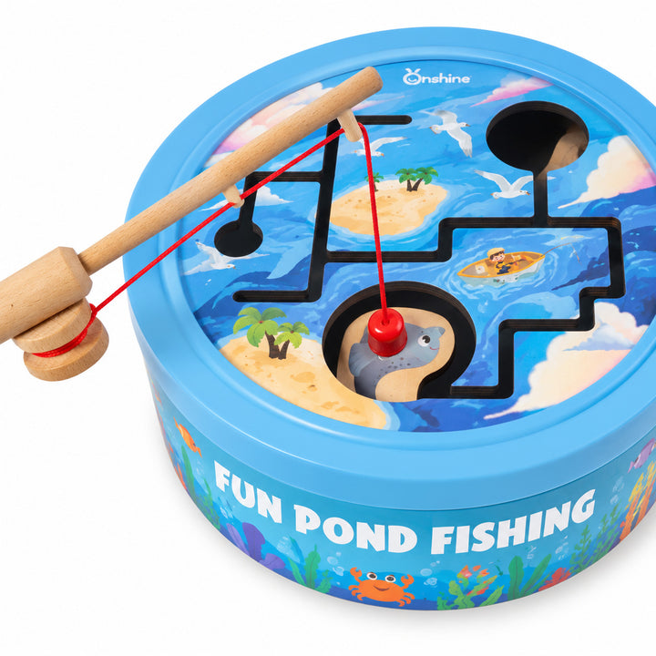 Juego de Pesca Educativo Magnético En Madera Para Niños
