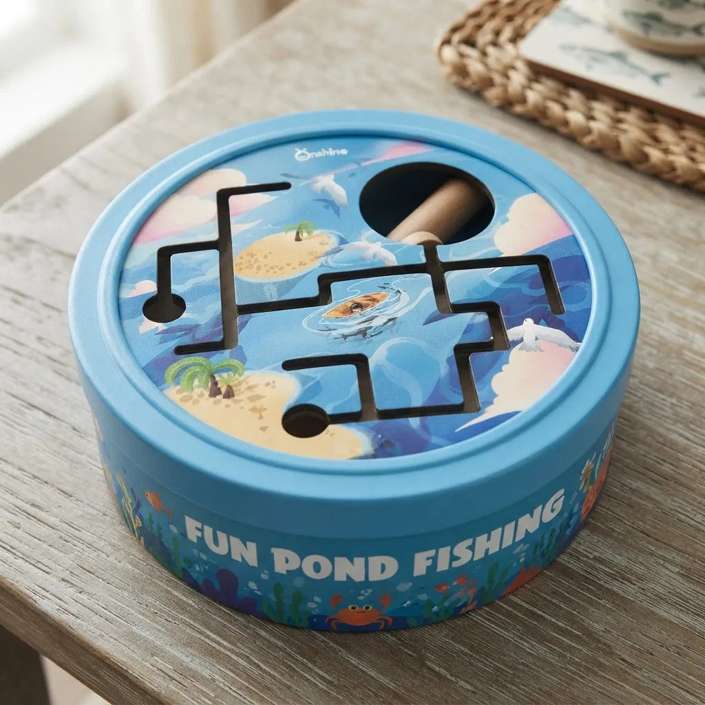 Juego de Pesca Educativo Magnético En Madera Para Niños