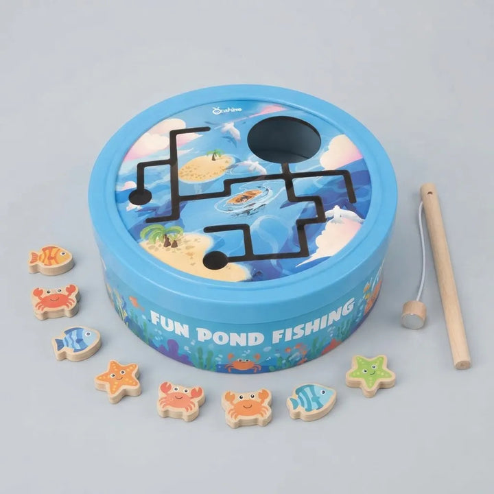 Juego de Pesca Educativo Magnético En Madera Para Niños