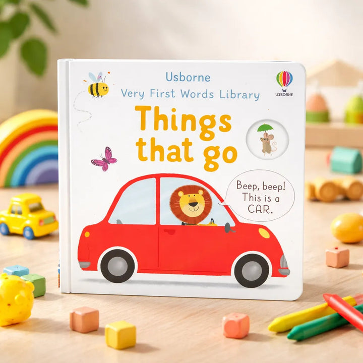 Libro Ilustrado Very First Words Library: Things That Go Para Niños