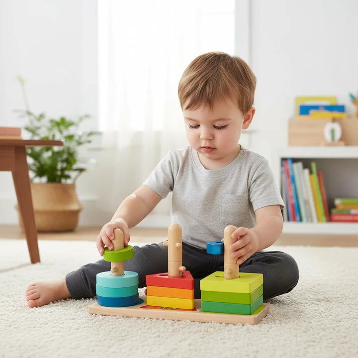 Juguete Didáctico Madera Clasificador Formas Para Niños