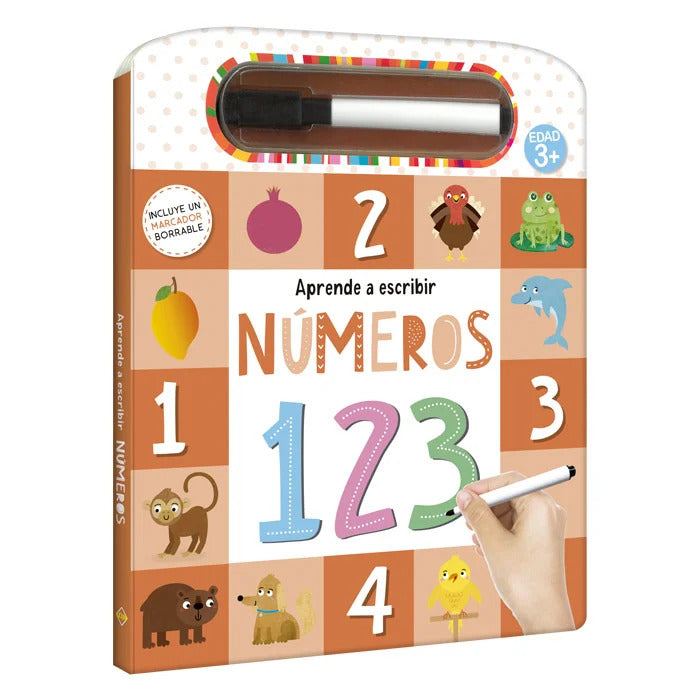 Libro Didáctico Los Números Marcador Borrable Para Niños