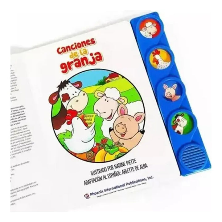 Libro Didáctico Canciones De La Granja Para Niños