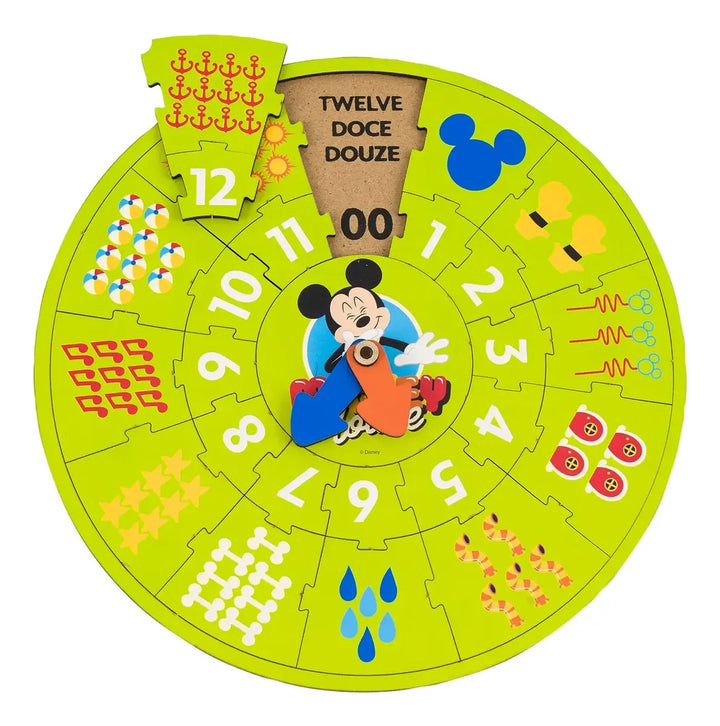 Juego de Mesa Reloj de Aprendizaje Mickey Mouse Para Niños