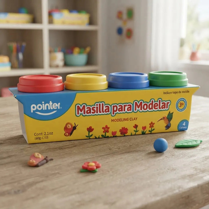 Juguete Masilla para Moldear Pointer 4 Colores para Niños