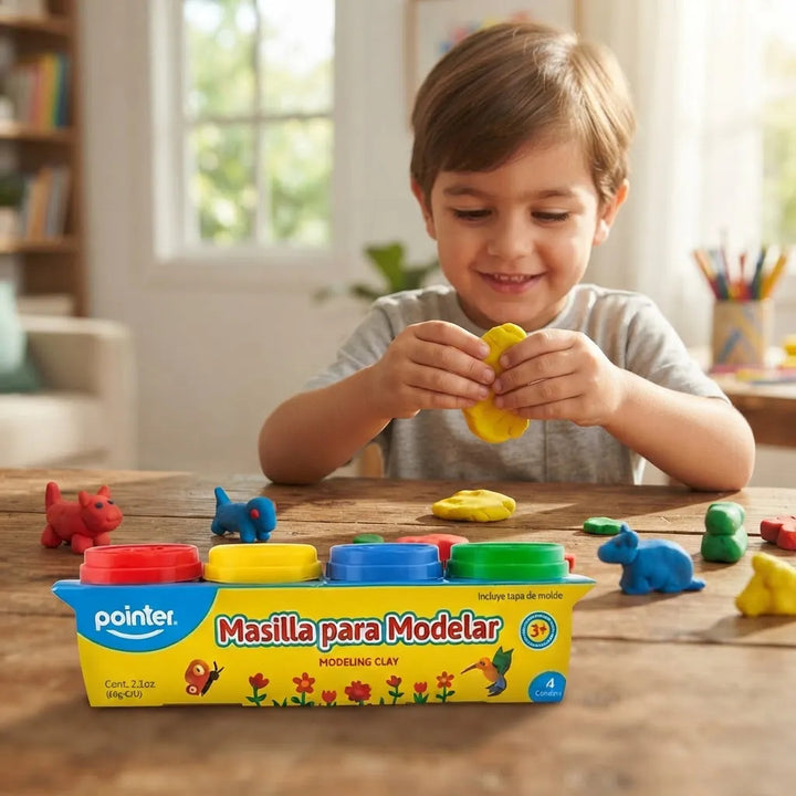 Juguete Masilla para Moldear Pointer 4 Colores para Niños