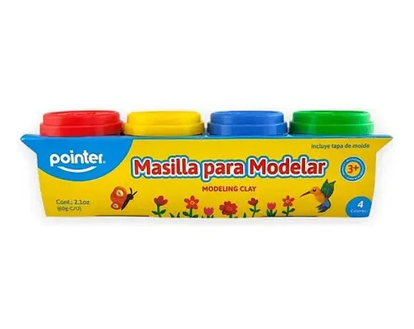Juguete Masilla para Moldear Pointer 4 Colores para Niños