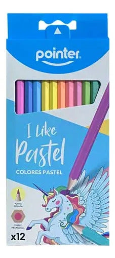 Lápices de Color Pastel 12 Unidades Pointer Para Niños