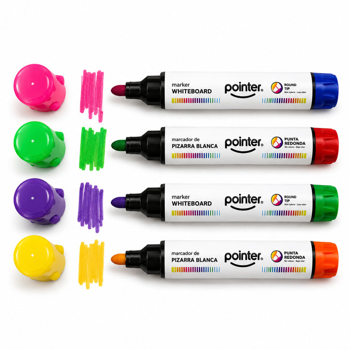 Set Marcadores Borrables Doble Punta 4 Pointer Para Niños Adultos