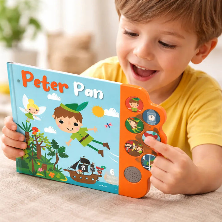 Libro Sonoro Peter Pan Clásicos con 6 Sonidos Para Niños