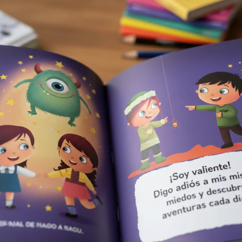 Libro Ilustrado Educativo ¡Adiós a los Miedos! Para Niños
