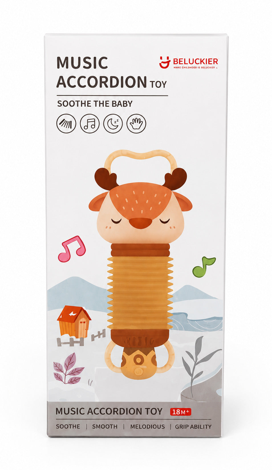 Juguete Sensorial Musical Acordeón Elefante Para Niños