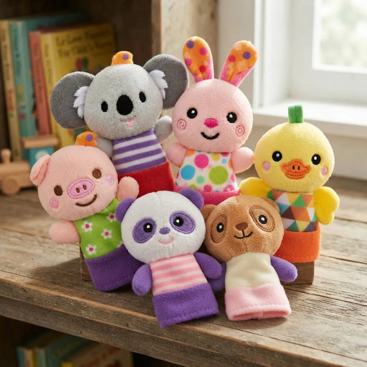 Set de 5 Títeres de Dedo Animales de Granja Suave Para Niños