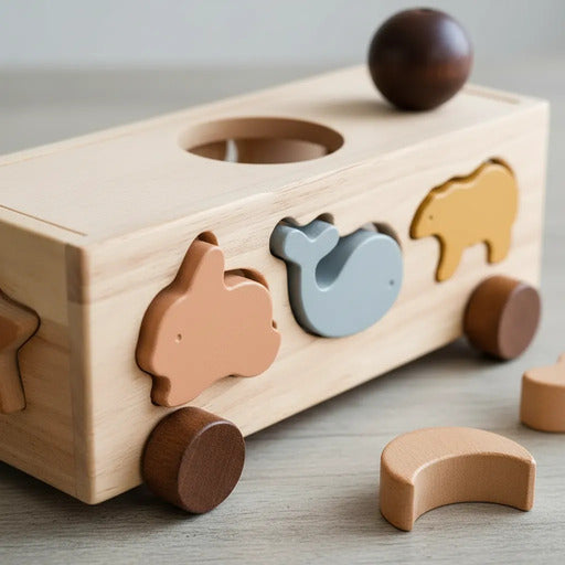 Juguete Clasificador de Formas Coche en Madera Para Niños