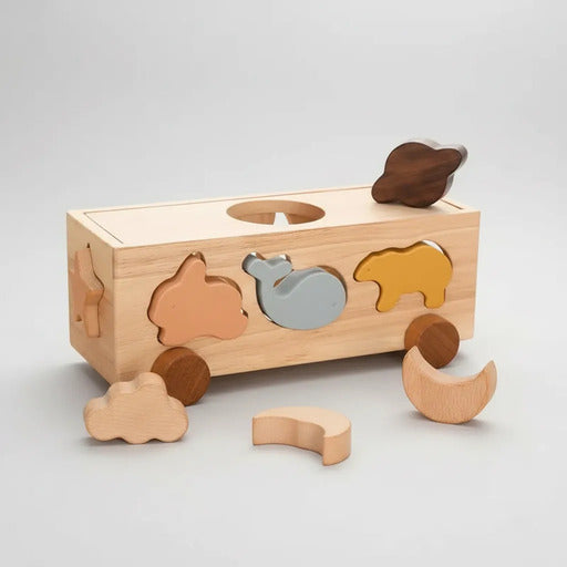 Juguete Clasificador de Formas Coche en Madera Para Niños