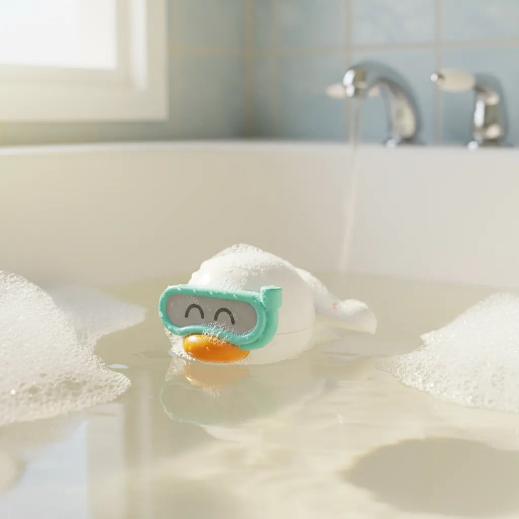 Juguete de Baño Flotante Patito Blanco Para Niños