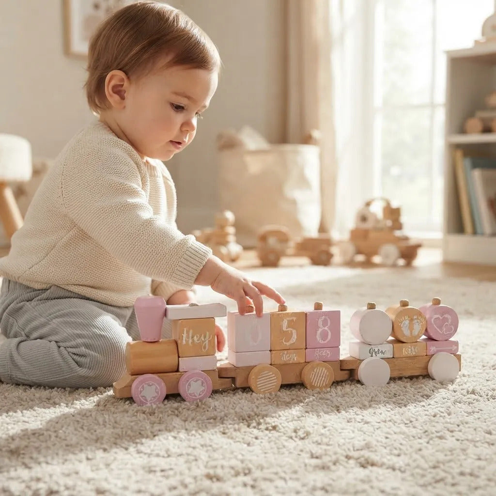 Juguete Educativo Tren de Madera Para Niños