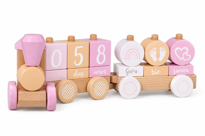 Juguete Educativo Tren de Madera Para Niños