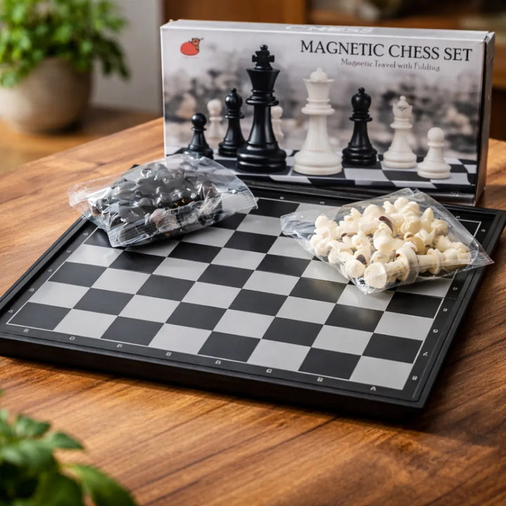 Juego Ajedrez Magnético Tablero Plegable Para Niños