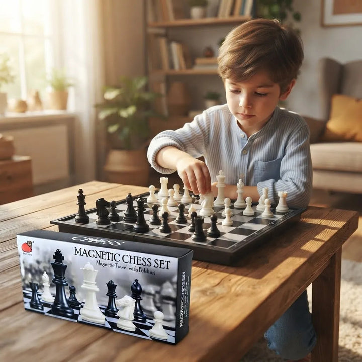 Juego Ajedrez Magnético Tablero Plegable Para Niños
