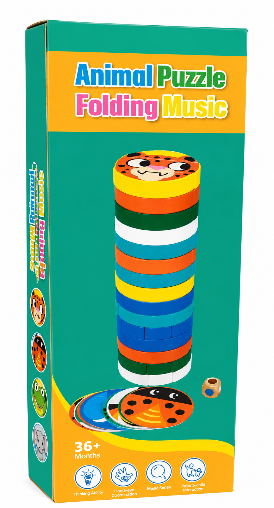 Juego Didácticos Yenga Torre Animalitos de Madera Para Niños