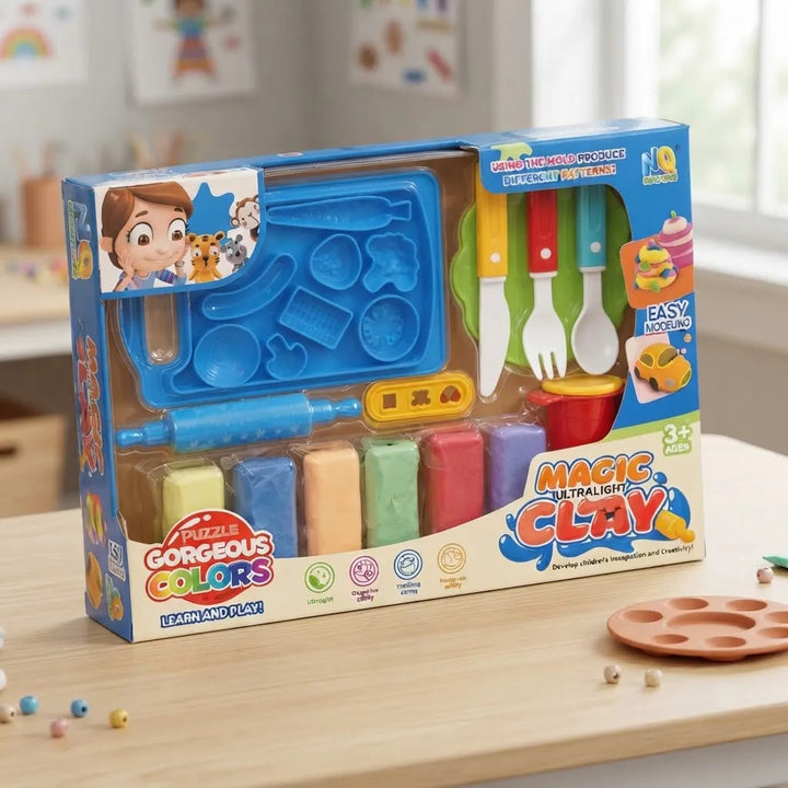 Set de Cocina Infantil Plastilina y Accesorios Para Niños