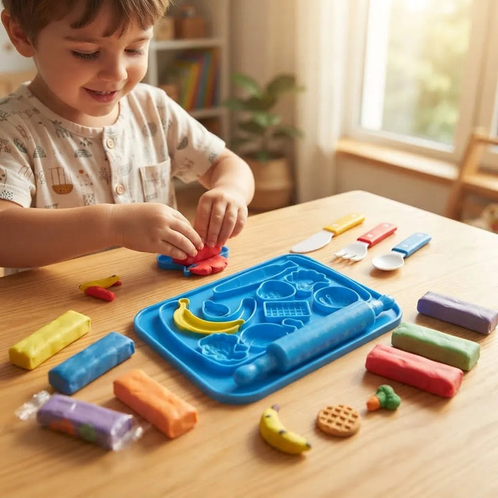 Set de Cocina Infantil Plastilina y Accesorios Para Niños
