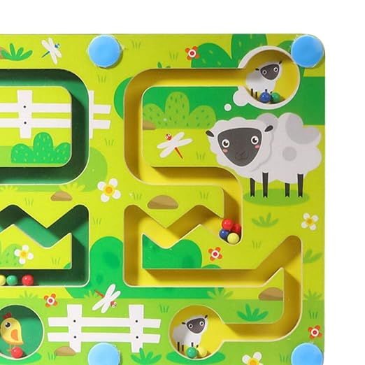 Juguete Educativo Laberinto Magnético Madera Para Niños