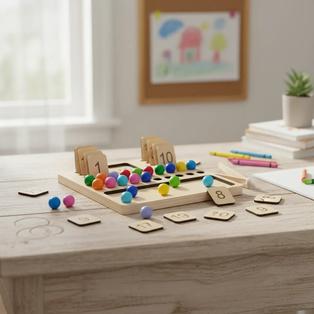 Juego Didáctico Tablero de Números y Aritmética Para Niños
