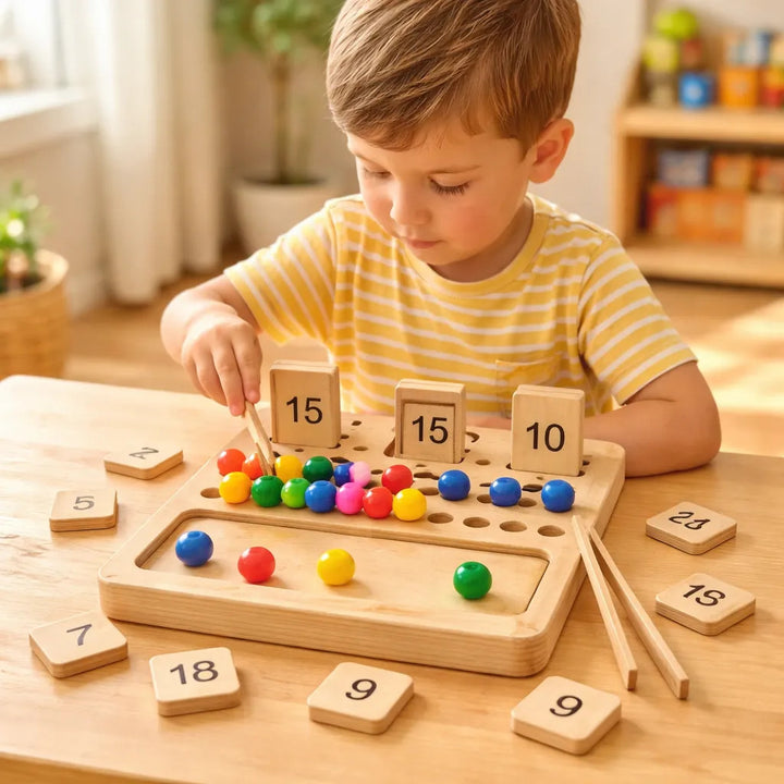 Juego Didáctico Tablero de Números y Aritmética Para Niños